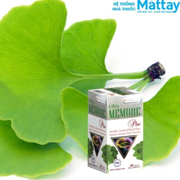 Ultra Memore Plus - Chai 30 viên - Bổ não, tăng cường tuần hoàn máu não